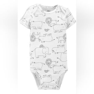 Carter's simple joys safari animal short sleeve onesie size 3-6 months new